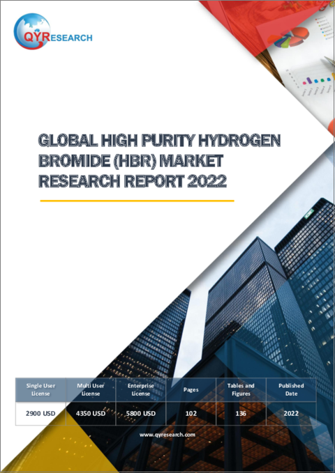 表紙：高純度臭化水素 (HBr) の世界市場の分析 (2022年)