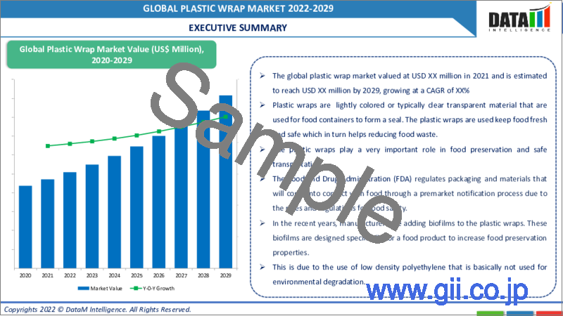 サンプル2：プラスチックラップの世界市場 - 2022-2029