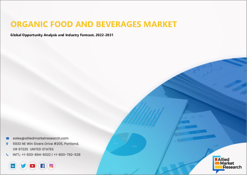 表紙：有機食品市場：製品タイプ別（有機果物・野菜、有機肉・魚・鶏肉、有機乳製品、有機冷凍・加工食品、その他）- 世界の機会分析および産業予測、2021-2030年