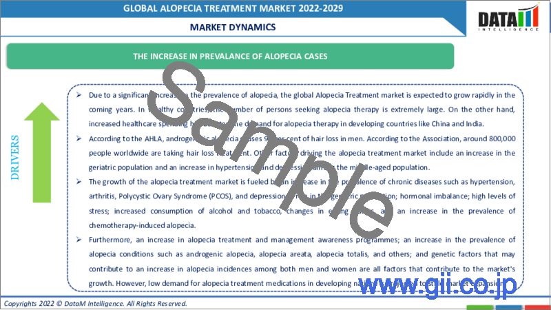サンプル2：脱毛症治療薬の世界市場-2022-2029