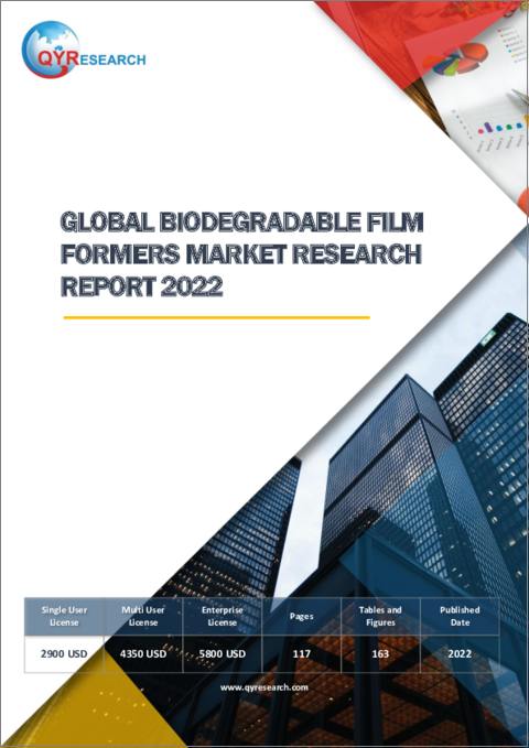表紙：生分解性塗膜形成要素の世界市場の分析 (2022年)