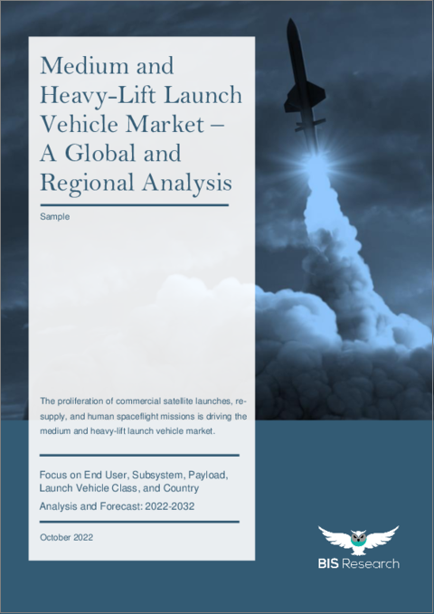 表紙：中型・大型ロケット市場 - 世界および地域別分析：エンドユーザー別、サブシステム別、ペイロード別、ロケットクラス別、国別 - 分析と予測、2022年～2032年