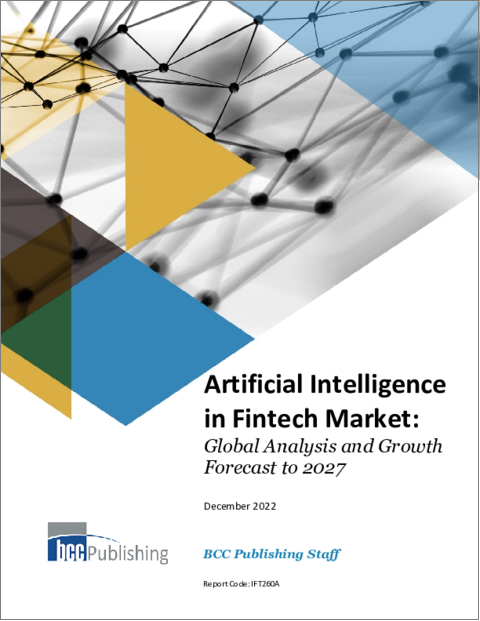 表紙：FinTech (フィンテック) 向けAI：世界市場の分析・成長予測 (～2027年)
