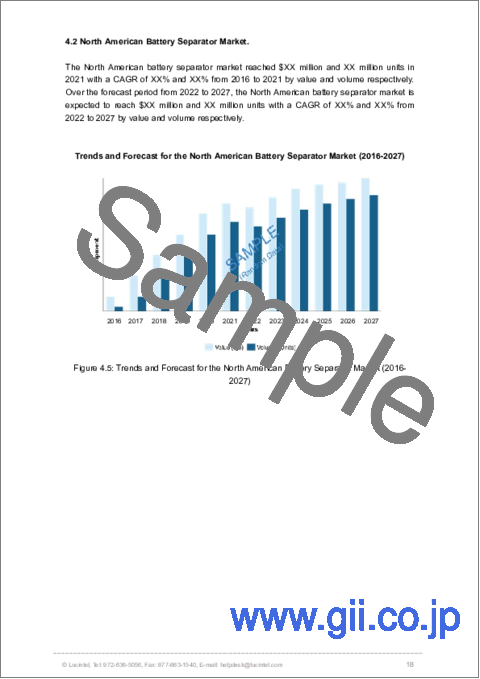 サンプル1：バッテリーセパレーター市場：動向、機会および競合分析