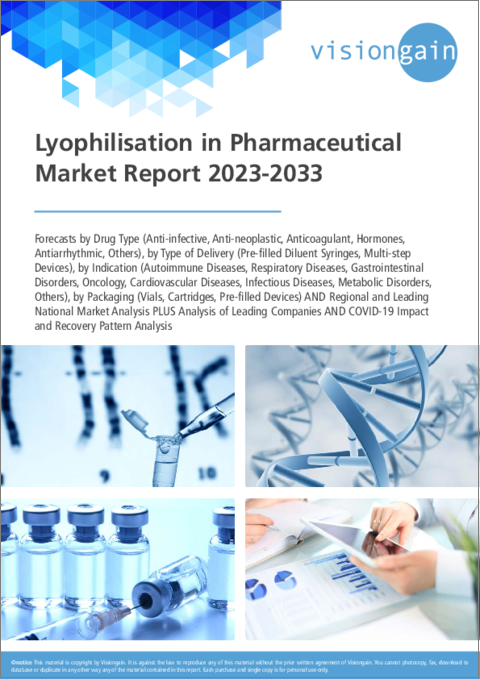 表紙：医薬品向け凍結乾燥の世界市場の分析 (2023年～2033年)