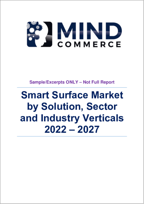 表紙：スマートサーフェス市場 (2022年～2027年)：ソリューション・部門・産業別