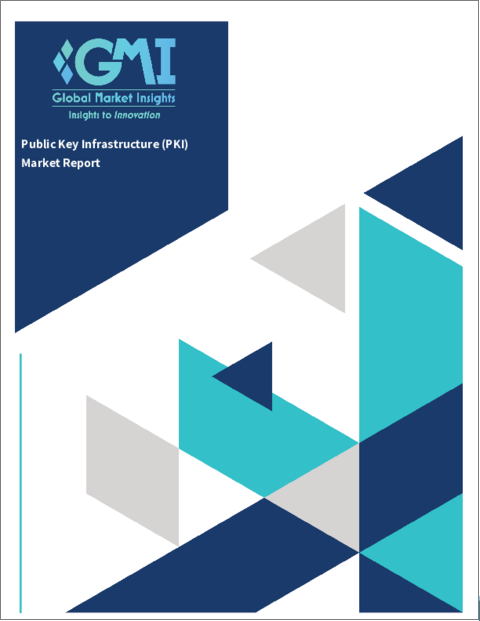 表紙：PKI (公開鍵基盤) の世界市場 (2023年～2032年)：市場規模 (コンポーネント・展開モデル・組織規模・用途別)・成長の潜在性・地域別展望・競合市場シェア・予測