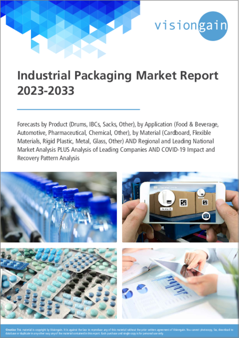 表紙：産業用包装の世界市場（2023年～2033年）
