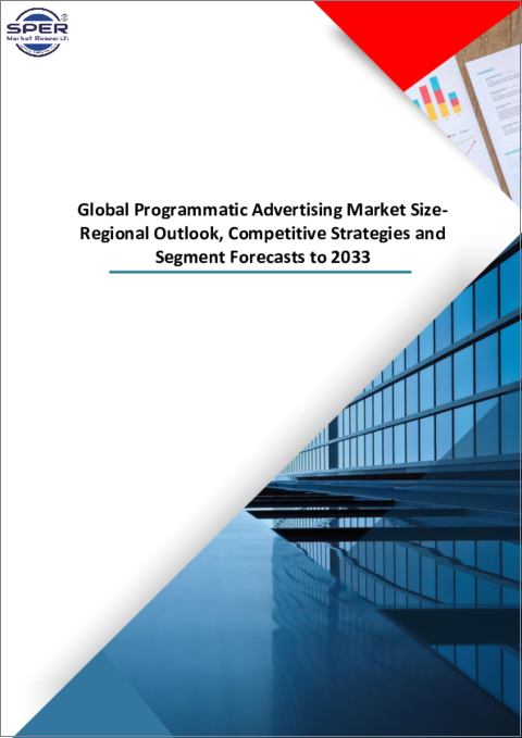 表紙：プログラマティック広告の世界市場：市場規模 - メディアタイプ別、デバイス別、企業規模別、エンドユーザー別、地域別展望、競合戦略、セグメント別予測（～2032年）