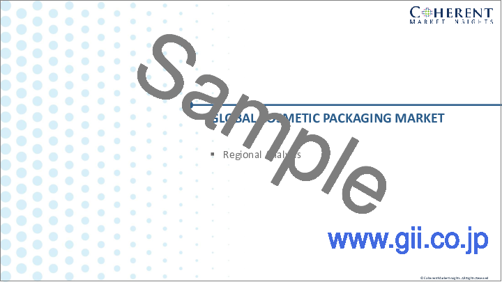 サンプル1：化粧品用パッケージ市場：素材タイプ別、容器タイプ別、用途別、申告容量別、地域別 - 規模、シェア、展望、機会分析、2022年～2030年