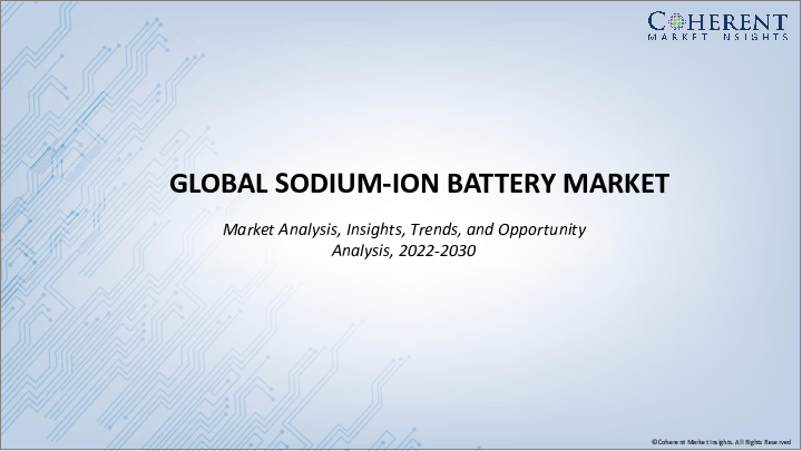 表紙：ナトリウムイオン電池市場：用途別（定置用エネルギー貯蔵、輸送）、地域別（北米、ラテンアメリカ、欧州、アジア太平洋、中東・アフリカ）-規模、シェア、展望、機会分析、2022年～2030年