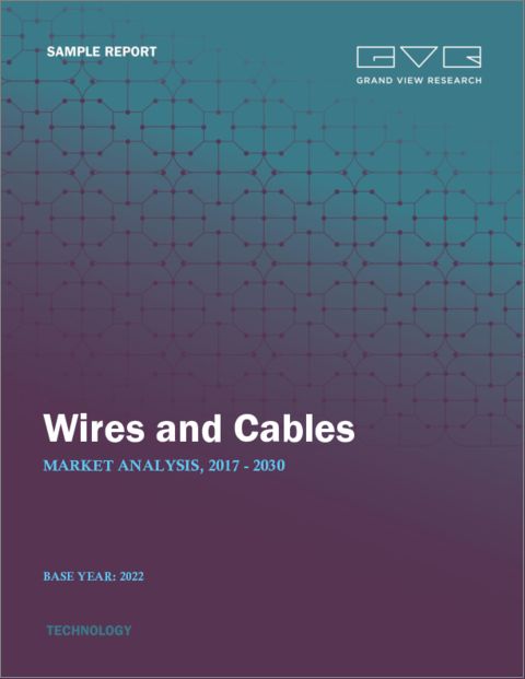 表紙：電線・ケーブルの市場規模、シェア、動向分析レポート：電圧別（低、中、高、超高）、設置場所別（架空、地下）、エンドユース別、地域別予測、2022年～2030年
