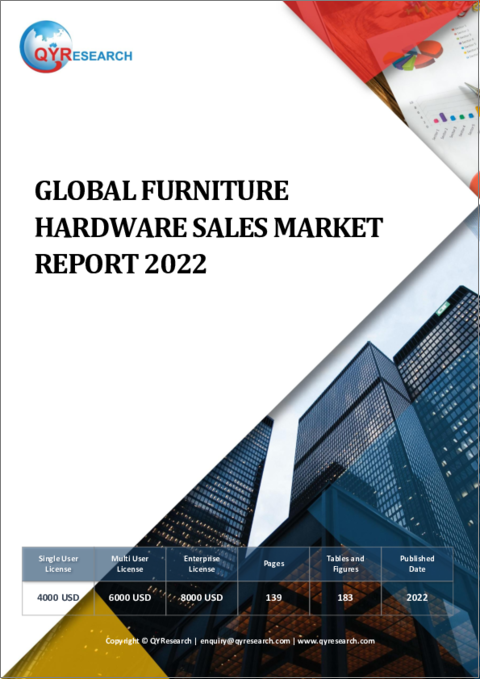 表紙：家具用金物の世界市場：販売分析 (2022年)