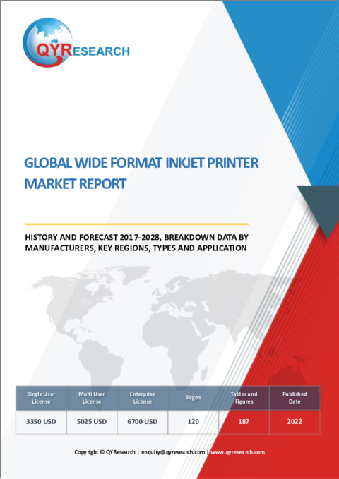 表紙：大判インクジェットプリンターの世界市場 - 実績・予測：2017年～2028年