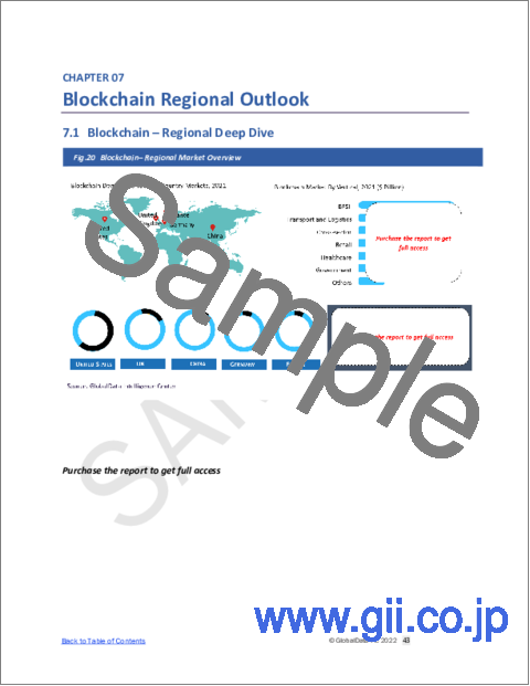 サンプル2：ブロックチェーンの世界市場：市場規模・シェア・動向分析 (用途別、業種別、地域別、セグメント別)