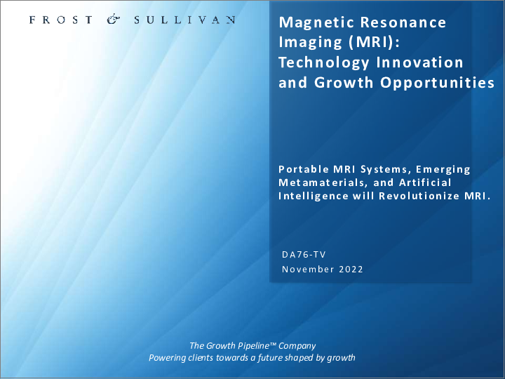 表紙：磁気共鳴画像装置（MRI）：技術革新と成長の機会