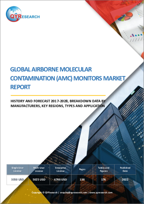 表紙：AMC (空気中の分子状汚染物質) モニターの世界市場：分析・沿革・予測 (2017年～2028年)