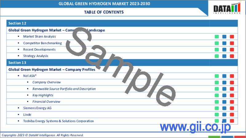 サンプル1：グリーン水素の世界市場-2022-2029