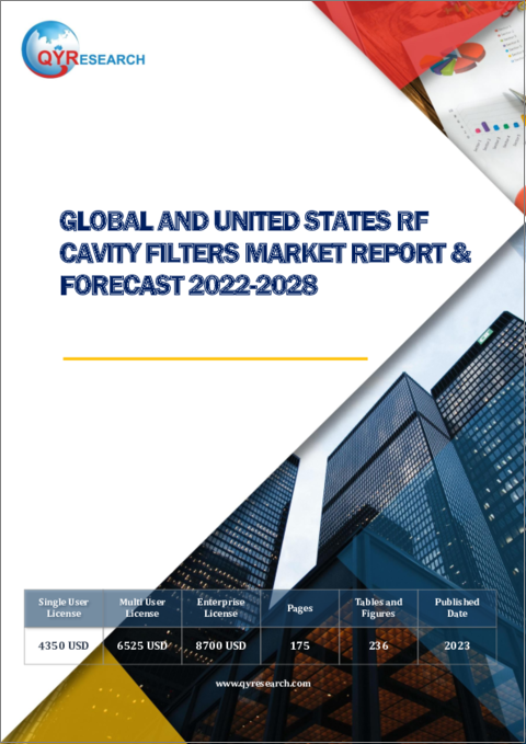 表紙：世界と米国のRFキャビティフィルタ市場：分析・予測 (2022年～2028年)