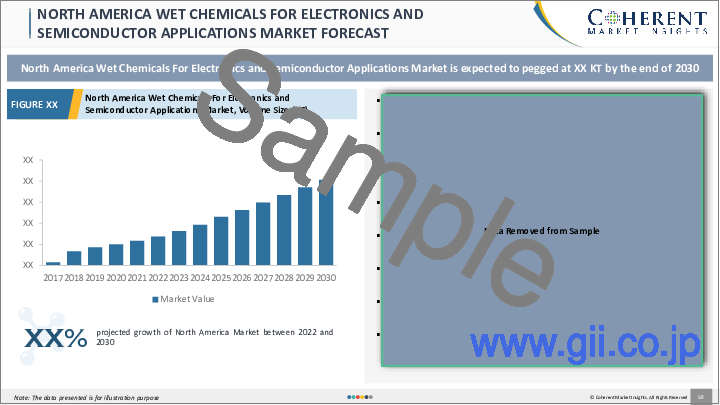 サンプル2：電子・半導体向けウェットケミカル市場：製品タイプ別、用途別（半導体、その他電子用途）、地域別- 規模、シェア、展望、機会分析、2022年～2030年