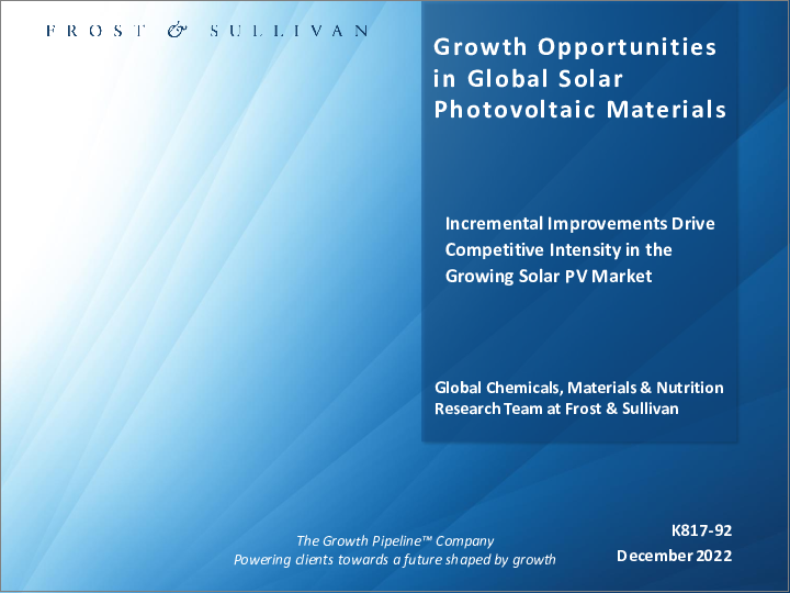 表紙：太陽光発電材料の世界市場：成長機会