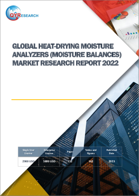 表紙：加熱乾燥式水分計 (湿度計) の世界市場の分析 (2022年)