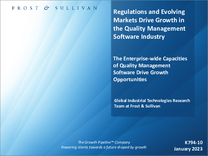 表紙：規制と市場の進化により成長する品質管理ソフトウェア（QMS）産業