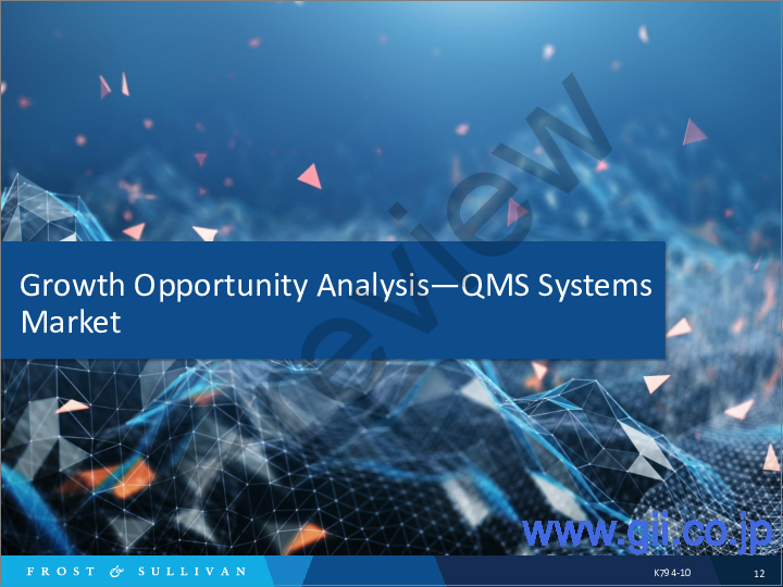 サンプル1：規制と市場の進化により成長する品質管理ソフトウェア（QMS）産業
