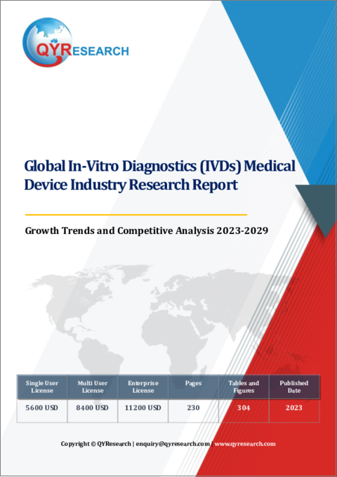 表紙：体外診断 (IVD) 用医療機器の世界市場：産業分析・成長動向・競合分析 (2023年～2029年)