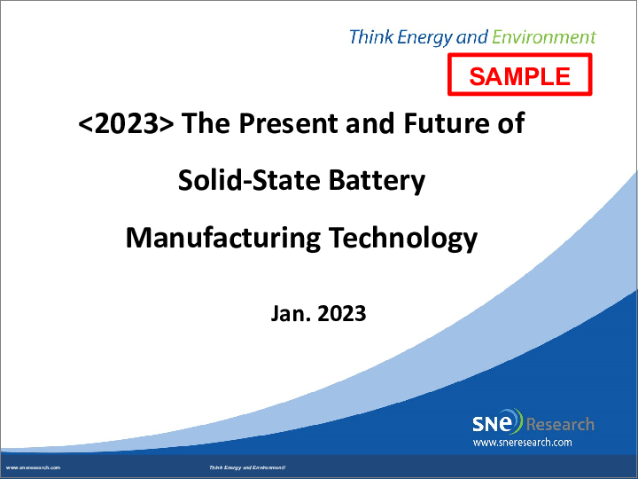表紙：現在および将来の全固体電池の製造技術：2023年