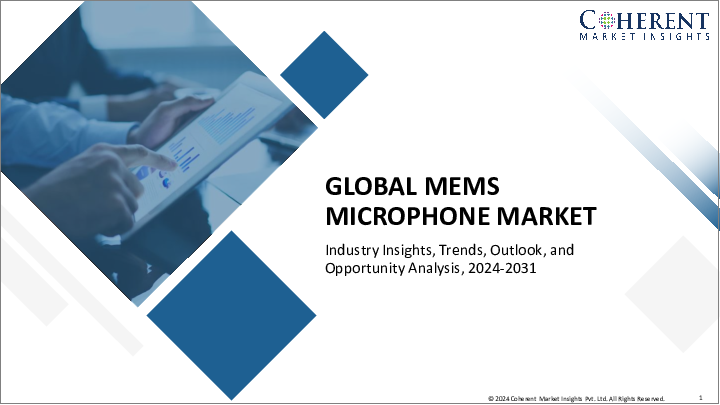表紙：MEMSマイクロフォン市場、タイプ別、技術別、SNR（超高、高、低）、アプリケーション別（家電、IoT＆VR、補聴器、その他）、地域別- サイズ、シェア、展望、機会分析、2022年～2030年