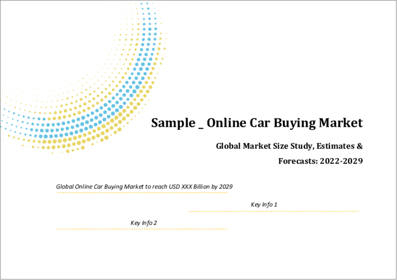 表紙：オンライン自動車購入の世界市場規模調査・予測：車両タイプ別（ハッチバック、セダン、SUV）、推進タイプ別（ガソリン、ディーゼル、その他）、カテゴリー別（中古車、新車）、地域別分析、2022-2029年