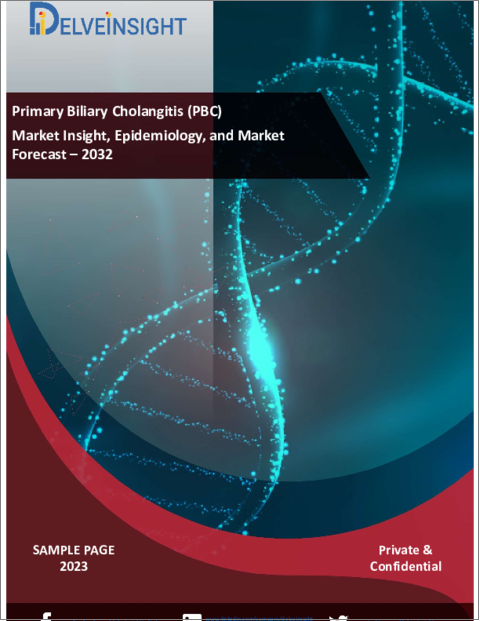 表紙：原発性胆汁性胆管炎（PBC） - 市場考察、疫学、市場予測（2032年）