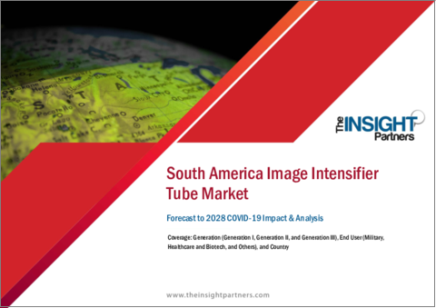 表紙：南米のイメージインテンシファイア管市場、2028年までの予測- 地域別分析- 世代別、エンドユーザー別