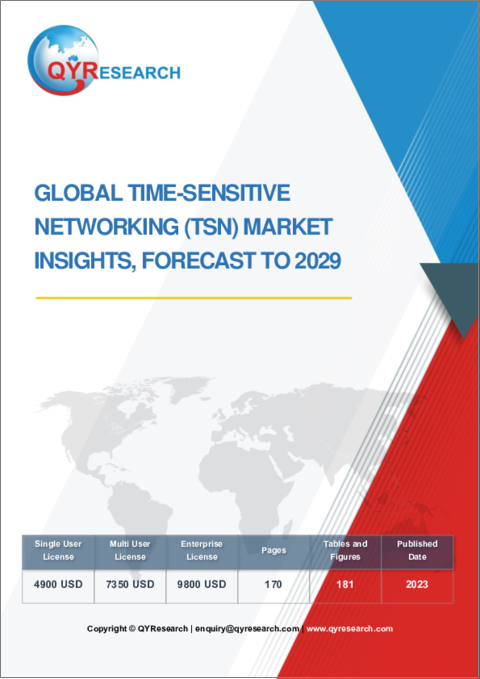 表紙：TSN (Time-Sensitive Networking) の世界市場：考察と予測 (2029年まで)