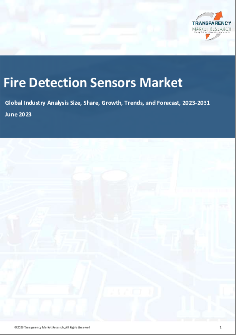 表紙：火災検知センサーの世界市場（タイプ：炎検知器、熱検知器、煙検知器、接続性：有線、無線）-産業分析、サイズ、シェア、成長、動向、および予測、2022-2031年