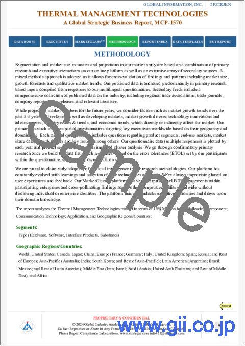 サンプル1：サーマルマネジメント技術の世界市場
