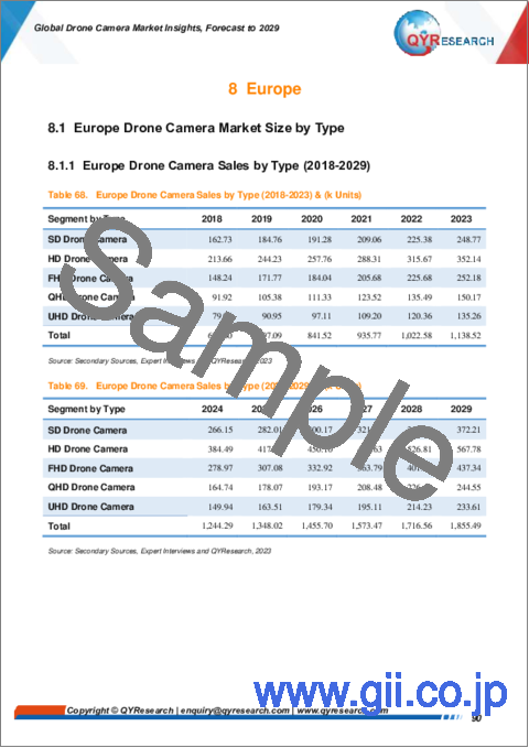 サンプル2：ドローンカメラの世界市場：考察と予測 (2029年まで)