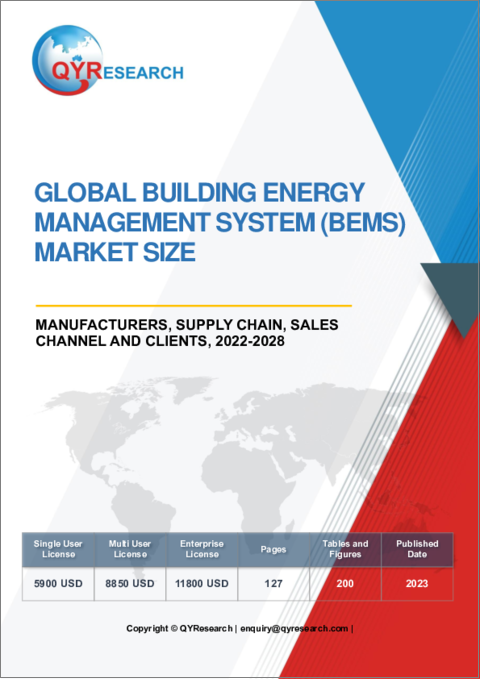 表紙：BEMS (ビルエネルギー管理システム) の世界市場：市場規模、メーカー、サプライチェーン、販売チャネル、顧客 (2022年～2028年)