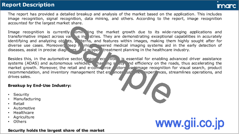 サンプル1：ディープラーニング市場：世界の産業動向、シェア、規模、成長、機会、2023-2028年予測