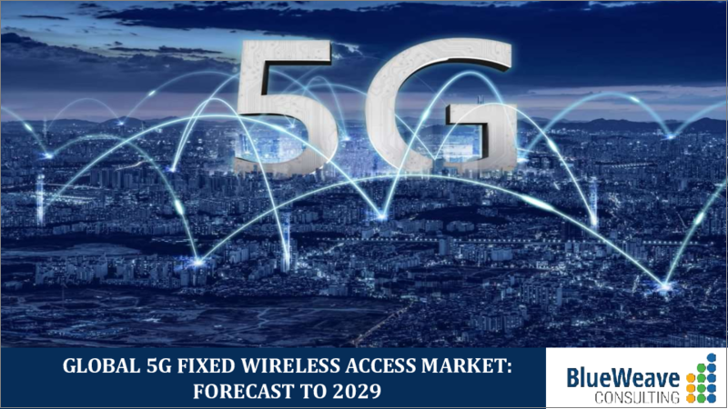 表紙：世界の5G固定無線アクセス（FWA）市場 - 規模、シェア、動向分析、機会、予測（2019年～2029年）：提供別、人口統計別、動作周波数別、用途別、地域別