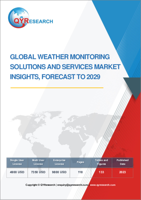 表紙：気象観測ソリューション・サービスの世界市場：考察と予測 (2029年まで)