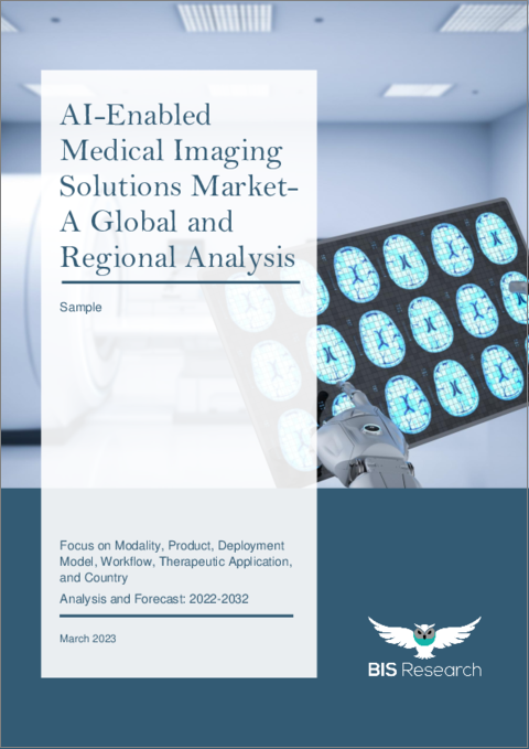 表紙：AI対応医療用画像ソリューション市場- 世界および地域別分析：モダリティ別、製品別、展開モデル別、ワークフロー別、治療用途別、国別動向 - 分析と予測（2022年～2032年）