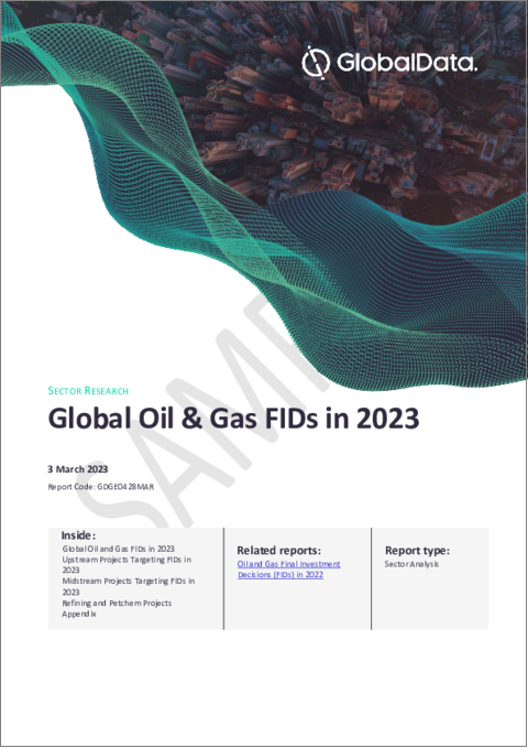 表紙：石油・ガスの最終投資決定（FID）：2023年