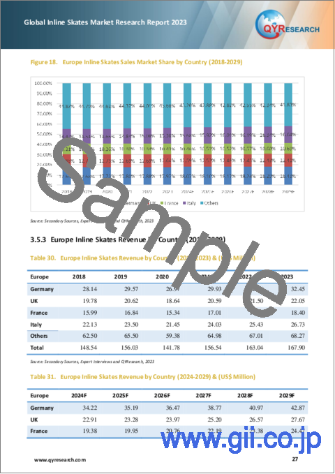 サンプル2：インラインスケートの世界市場の分析 (2023年)