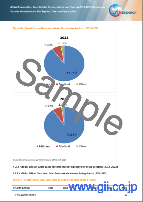 サンプル2：エルビウムガラスレーザーの世界市場：分析・実績・予測 (2018年～2029年)