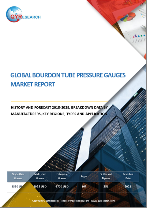 表紙：ブルドン管圧力計の世界市場：分析・実績・予測 (2018年～2029年)