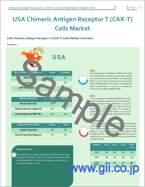 サンプル2：キメラ抗原受容体T細胞（CAR-T）の世界市場レポート2023年