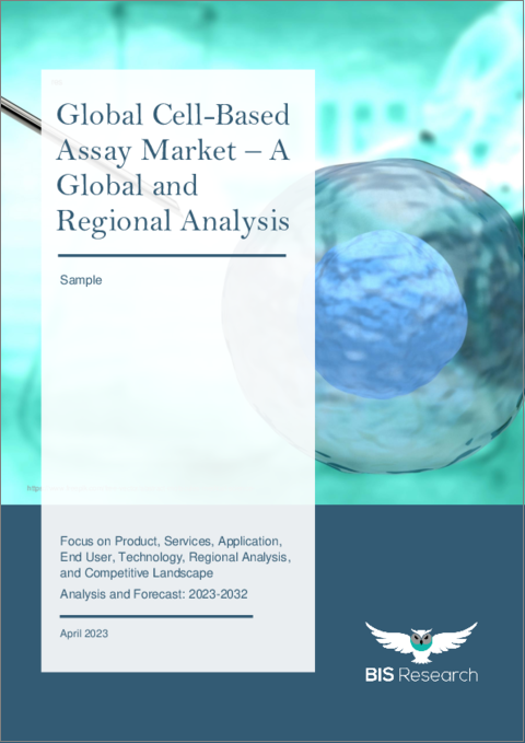 表紙：セルベースアッセイの世界市場 - 世界および地域別分析：製品別、サービス別、用途別、エンドユーザー別、技術別、地域別分析、競合情勢 - 分析と予測（2023年～2032年）