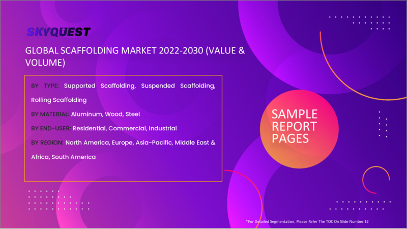 表紙：足場の世界市場：市場規模、シェア、成長分析 - タイプ別、材料別、エンドユーザー別、産業予測（2022年～2028年）